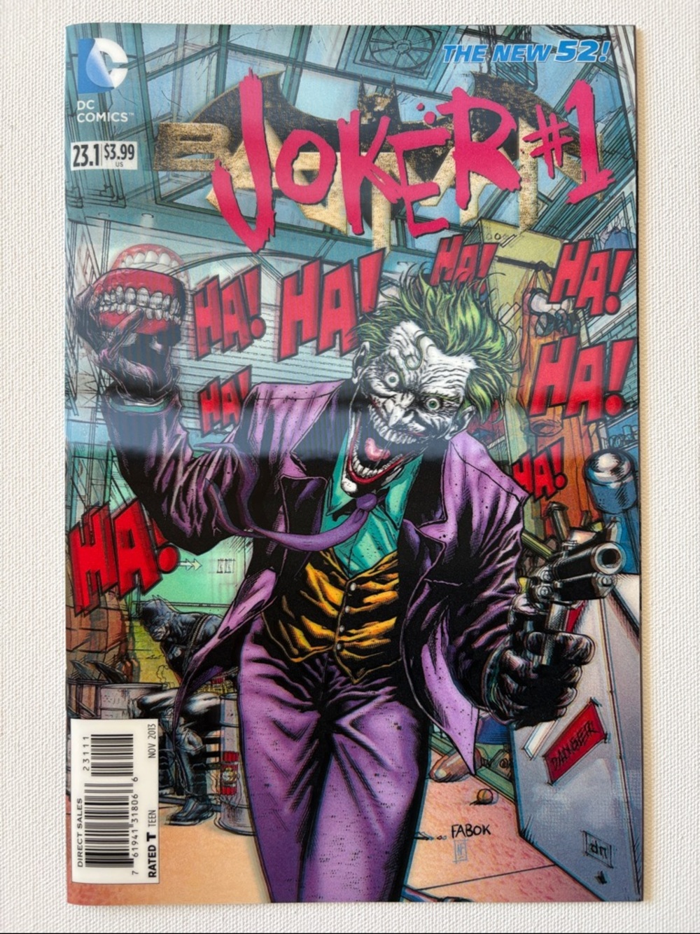 DC Comics The New 52 Series Batman #23.1 Joker Lenticular Cover